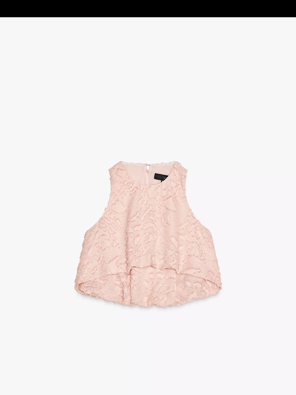 Zara Blush Pink Lace Peplum Camisole